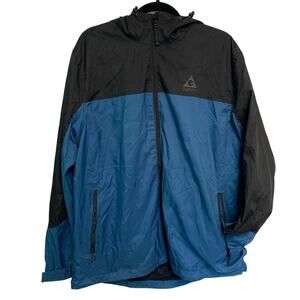 Gerry Men's Color Block Blue and Black Full Zip Up Hoodie Jacket Size XL